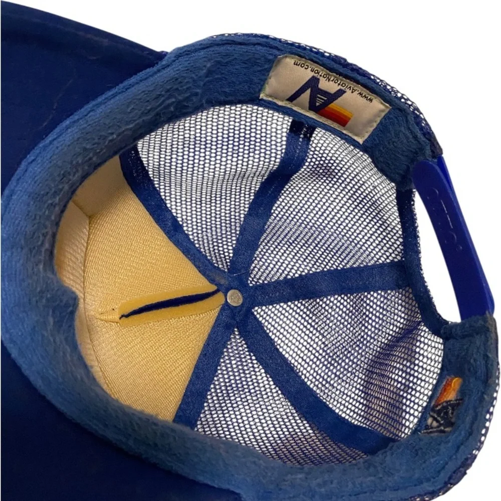 Aviator Nation Navy Trucker Hat with Sunset Stripe Patch